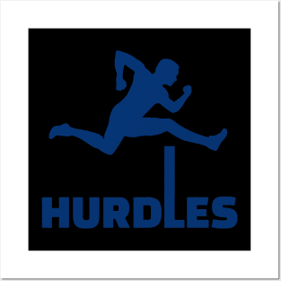 HURDLES navy Posters and Art